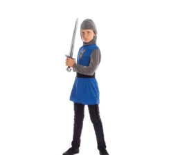 Costume da cavaliere medievale blu per bambino