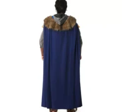 Costume da cavaliere medievale blu per uomo