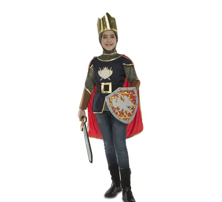 Costume da cavaliere medievale con accessori per bambini