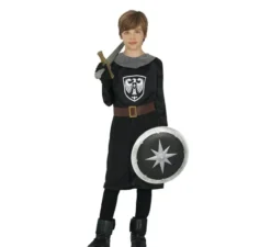 Costume da Cavaliere Medievale Nero per bambino