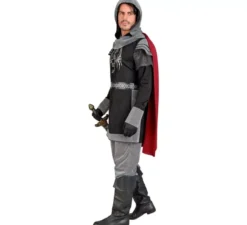 Costume da cavaliere medievale oscuro per uomo
