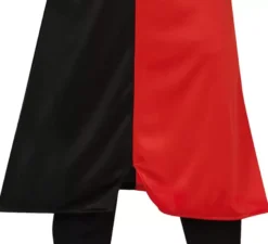 Costume da cavaliere medievale rosso e nero per uomo