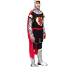 Costume da cavaliere nero da leone per uomo