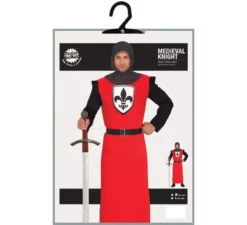 Costume da cavaliere notturno medievale da uomo