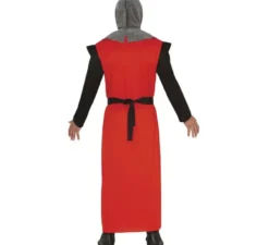 Costume da cavaliere notturno medievale da uomo