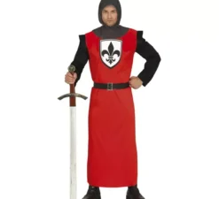 Costume da cavaliere notturno medievale da uomo