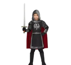 Costume da cavaliere oscuro con mantello per bambino