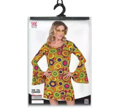 Costume da cerchi gialli anni '70 per donna