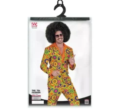 Costume da cerchi gialli anni '70 per uomo