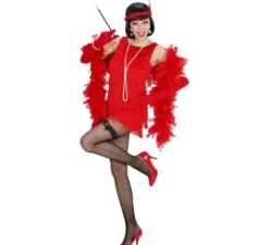 Costume da Charleston rosso deluxe da donna