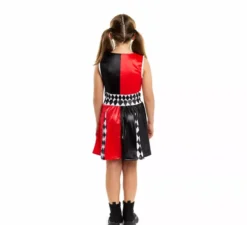 Costume da cheerleader arlecchino pericolosa per ragazze