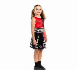 Costume da cheerleader arlecchino pericolosa per ragazze