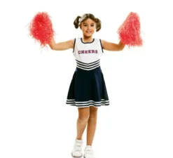 Costume da Cheerleader bianco e blu per bambina
