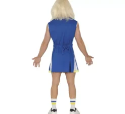 Costume da cheerleader blu per uomo