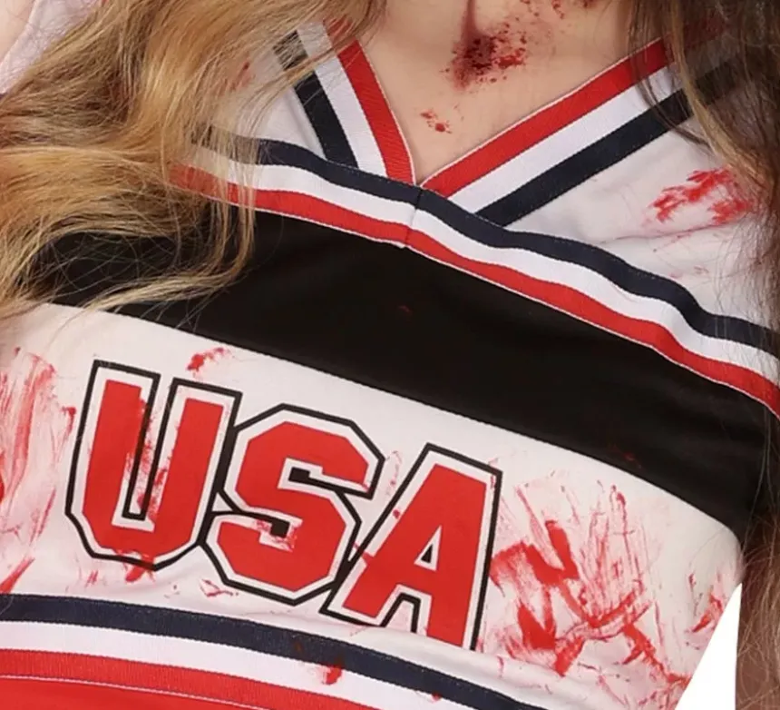 Costume da cheerleader cheerleader zombie