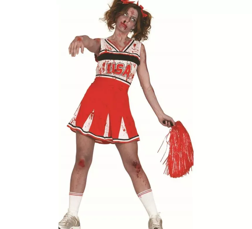 Costume da cheerleader cheerleader zombie
