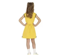 Costume da cheerleader giallo per bambina