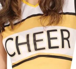 Costume da cheerleader giallo per donna
