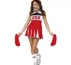 Costume da cheerleader o cheerleader per una donna adulta
