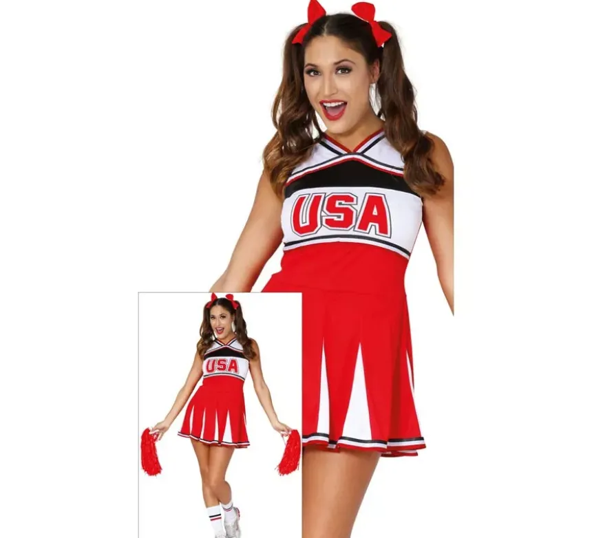Costume da cheerleader o cheerleader per una donna adulta