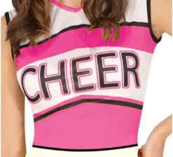 Costume da cheerleader rosa per donna