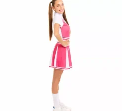 Costume da cheerleader rosa per donna
