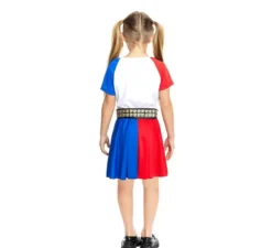 Costume da Cheerleader Sadistica bicolore per bambina e adolescente