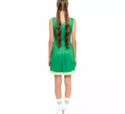 Costume da cheerleader verde da donna