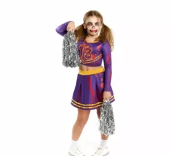 Costume da cheerleader zombie sanguinante per ragazze