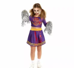 Costume da cheerleader zombie sanguinante per ragazze