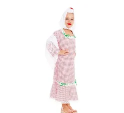 Costume da Chulapa bianco con grandi pois rossi per bambina