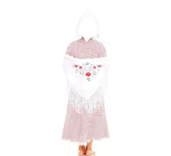 Costume da Chulapa bianco con grandi pois rossi per bambina
