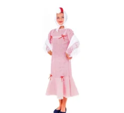 Costume da Chulapa bianco e rosso per bambina