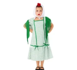 Costume da chulapa madrileña verde per bambina