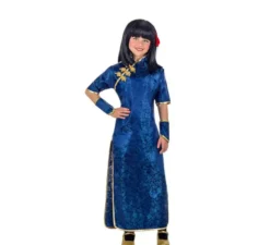 Costume da Cinese blu per bambina