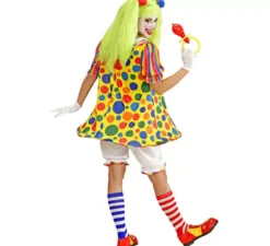Costume da clown a pois per donna