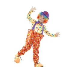 Costume da clown a pois per un ragazzo