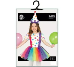 Costume da Clown arcobaleno per bambine