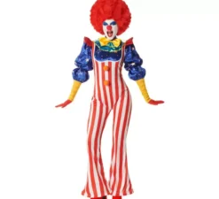 Costume da clown a righe da donna