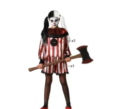 Costume da Clown a righe per bambina