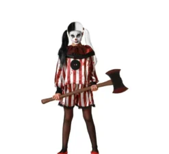 Costume da Clown a righe per bambina