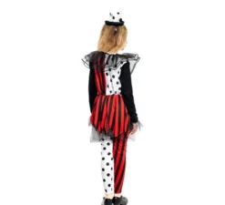 Costume da clown a righe per bambina