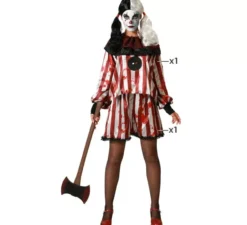 Costume da Clown a righe per donna