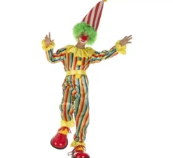 Costume da clown a righe per un ragazzo