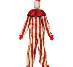 Costume da clown a righe per uomo