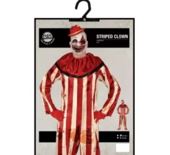 Costume da clown a righe per uomo