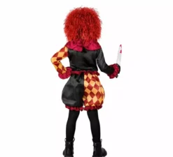 Costume da clown ghoul a scacchi per bambini