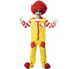 Costume da clown hamburger assassino per bambino