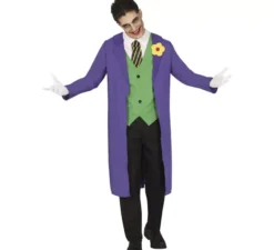 Costume da clown joker per un uomo