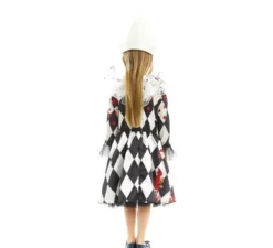 Costume da Clown Killer Pierrot con cappello per bambina e adolescente